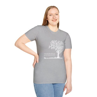 Inspirational Tree T-Shirt If You Don't Like Where You Are Planted Move